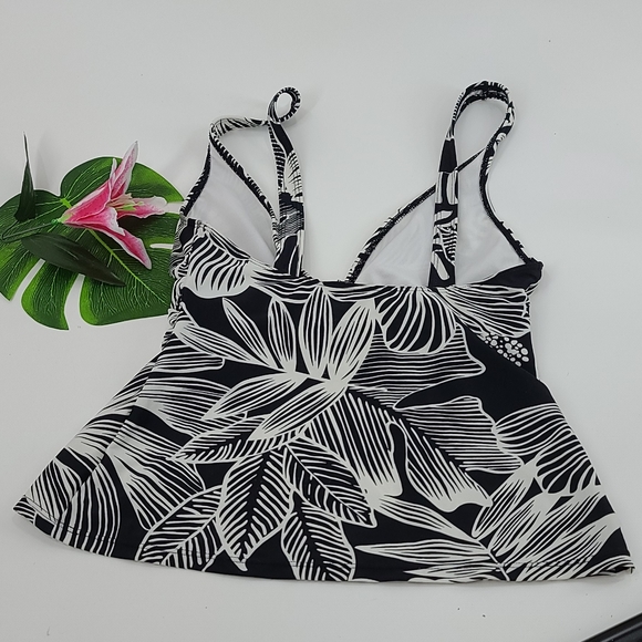 Lauren ralph lauren black and white floral tankini - Picture 2 of 3